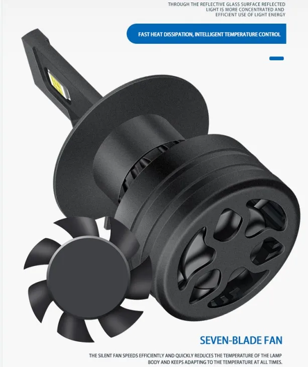 2022 hot High Power White H4 Hi Low Beam 60W 42000Lm Auto Tuning Accessory S6 60W Car Led Headlight bulbs H4