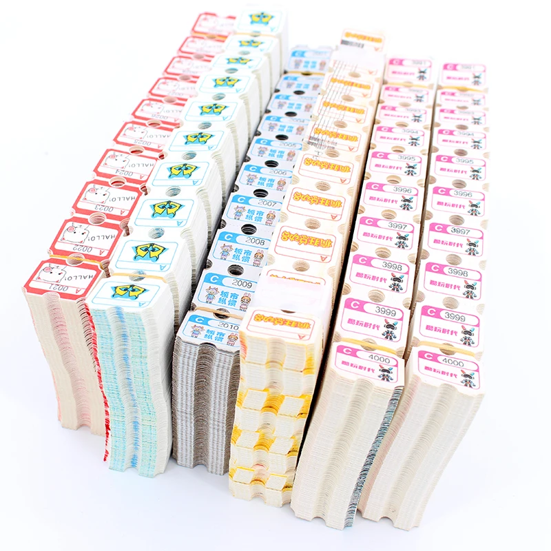 Redemption ticket coin operated game machine ticket counter custom logo full size ticket double coated paper