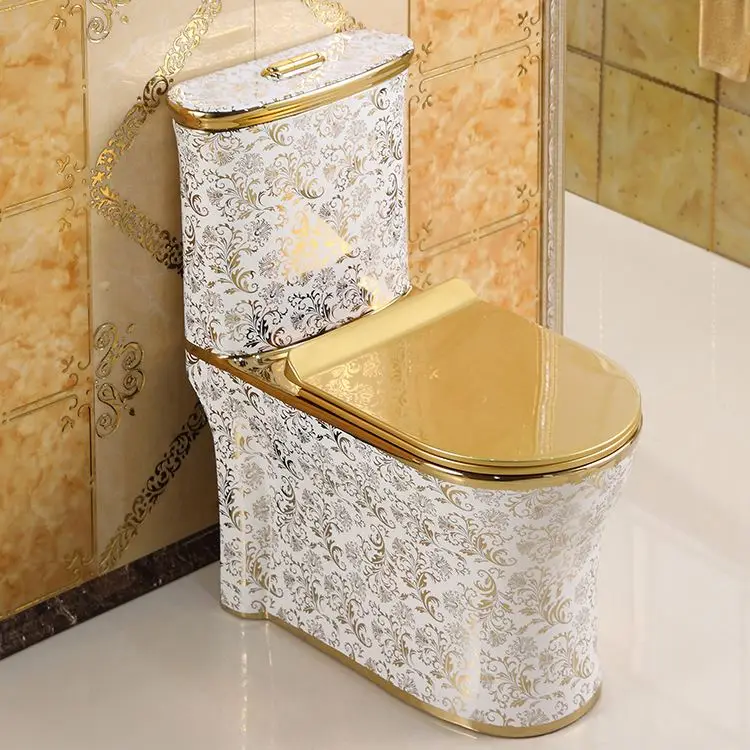 luxury one pc toilet modern bathroom shower toilet jet bidet in washdown toilettes vaso sanitary gold pot pan wall wc p trap