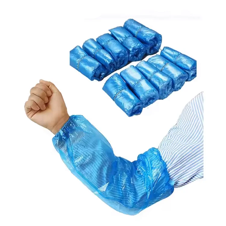 Waterproof Disposable PE Oversleeve Arm Sleeve Cover Long White CPE Safety Product Food Industry Kitchen LDPE Polyethylene