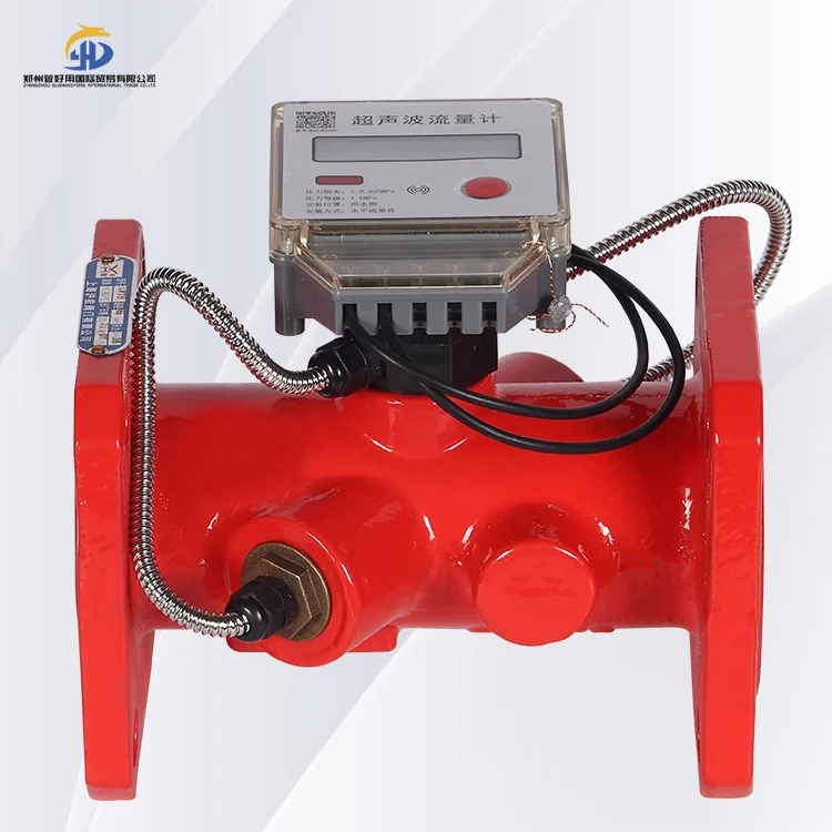 Multiple Communication Options Battery Power Supply Output Water Meter Ultrasonic Flowmeter