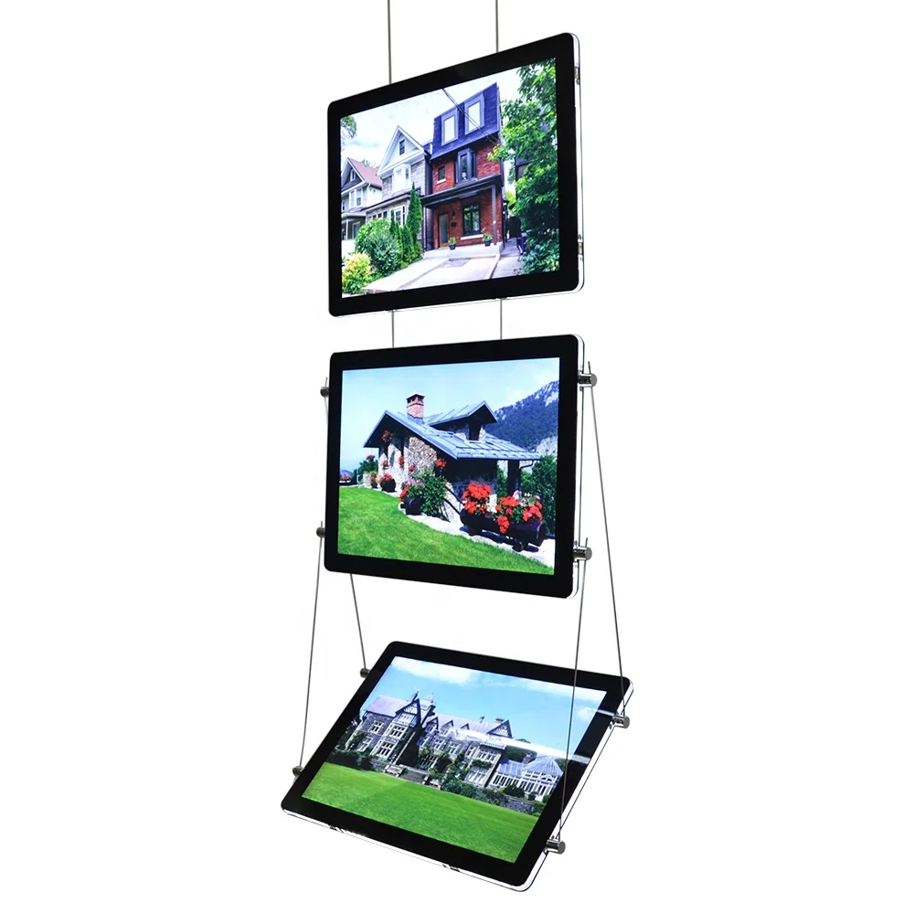 Hot Selling Illuminated Led Magnetic Banner Real Estate Card