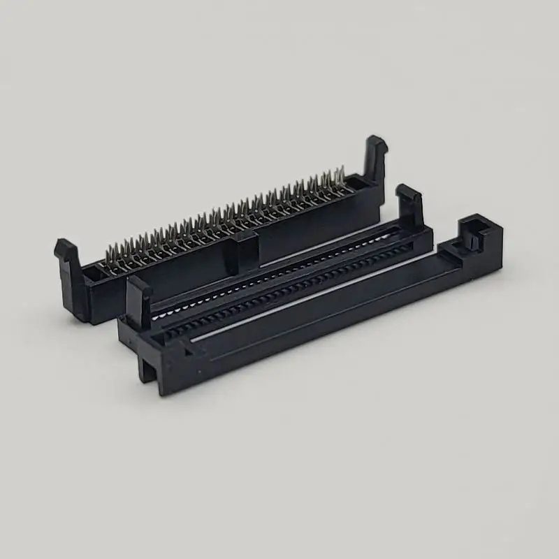 custom 6-28pin 1.27mm pitch 34 pin idc socket double row female connectors extension assembly