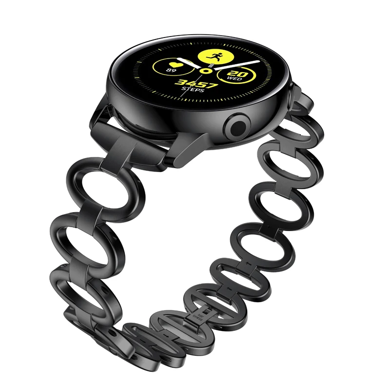 Compatible with samsung galaxy watch active2 40mm watch band metal strap 20mm 22mm