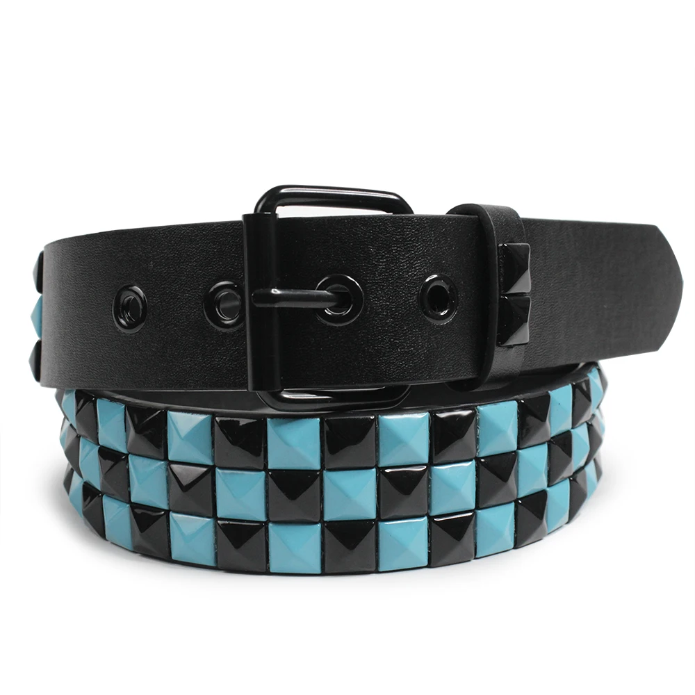 2022 Factory Wholesale Fashion Durable Custom Women PU synthetic fake Leather rivet belts & accessories