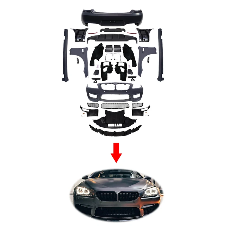 Upgrade M6 bodykit for BMW 6 series F06 F12 F13 2010-2017 body kit front rear bumper side skirt grille front lip
