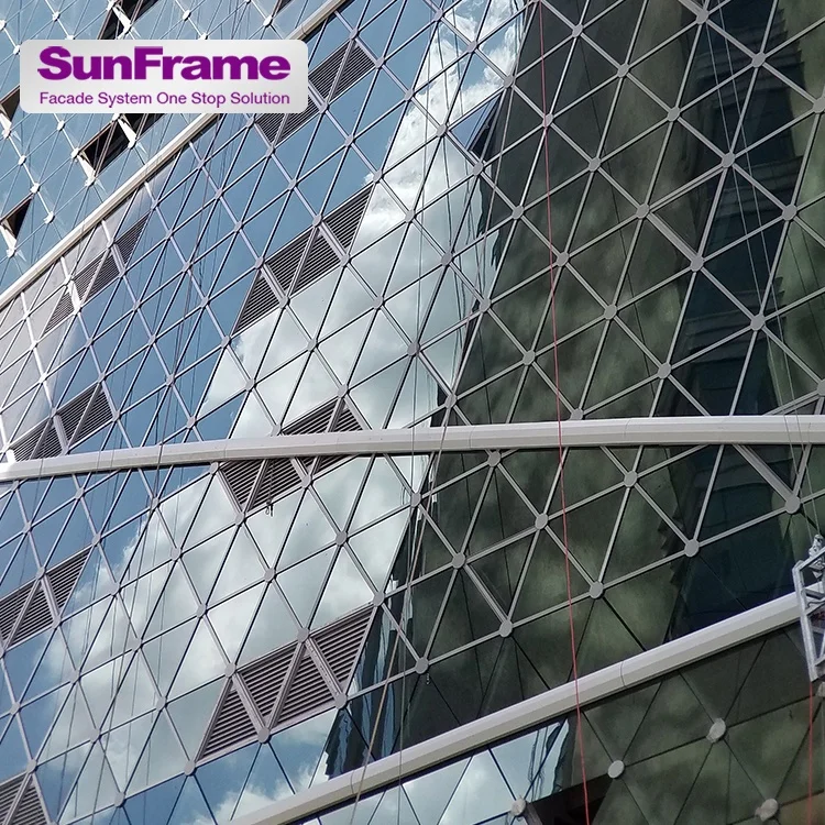 Unique Design Kenya Prism Tower Aluminum perforated facade panel aluminum curtain wall