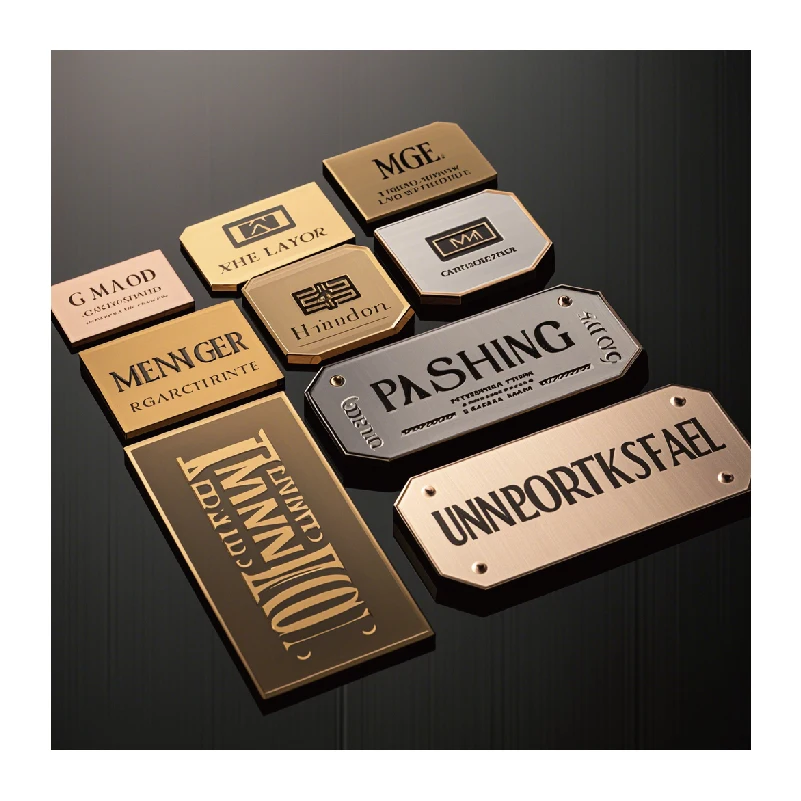Custom laser engraved brass sign badge brass plaques anodized aluminum logo nameplate ss label stainless steel metal nameplate