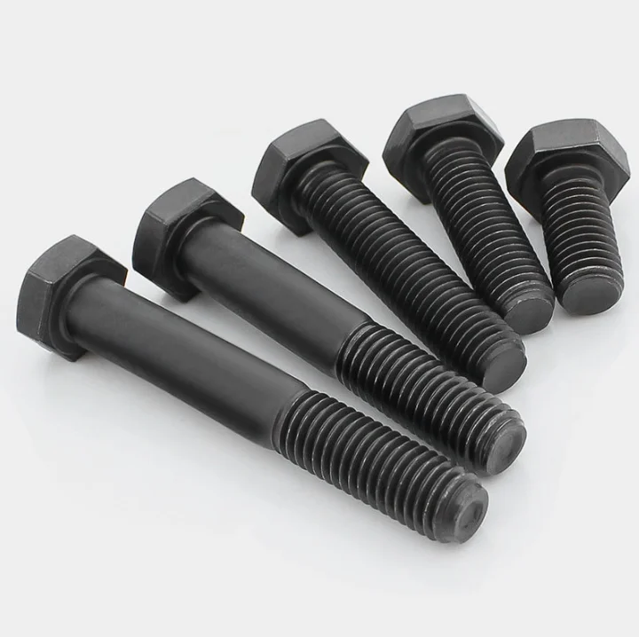 DIN933 DIN931 Stainless steel Hot Dip Galvanized 8.8 12.9 Grade Hexagon Full Half Thread Bolt With Nut Left Hand  Thread Custom