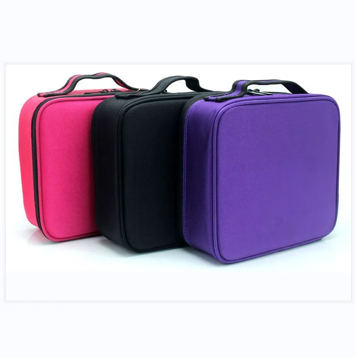 High Quality Portable Black Color Cosmetic Case Multi Function Makeup Case