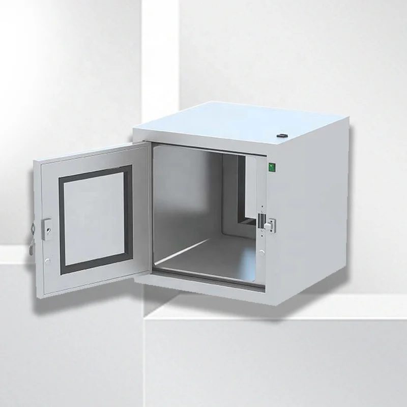 YANING Custom Static Stainless Steel Clean Room Interlock Through Transfer Window Air Shower Pass Box for Hospital Cleanroom