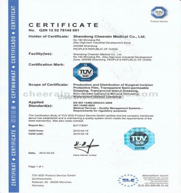 
Sales first high quality EO sterilization nonwoven paper tape with CE ISO 