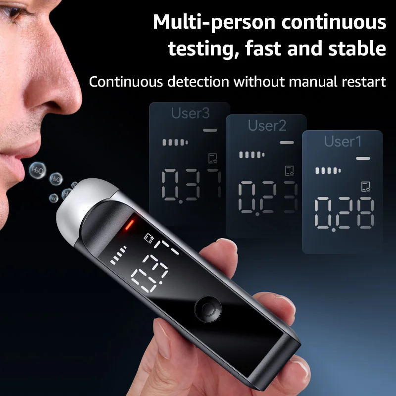 Buy Breathalyzer alcoholmeter new design Alcotester breath alcohol tester l can OEM color for home/personal use/gift 1000