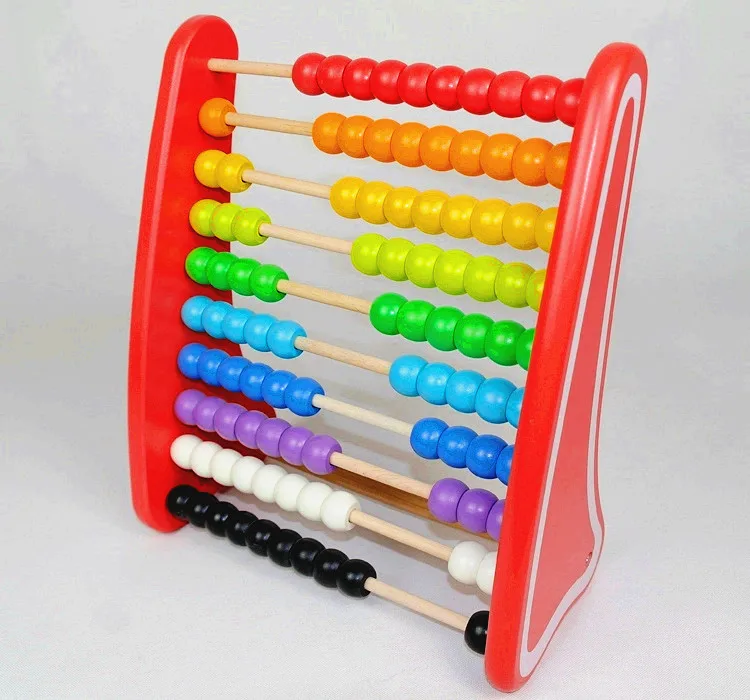 Деревянные радужные твердые деревянные арифметические математические игры инструмент образовательные Дошкольные Детские игрушки