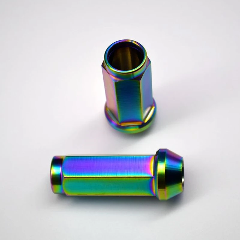 Metric M12 M14 Grade 5 Grade 2 GR2 GR5 Colorful Anodized Titanium Wheel Lug Nut