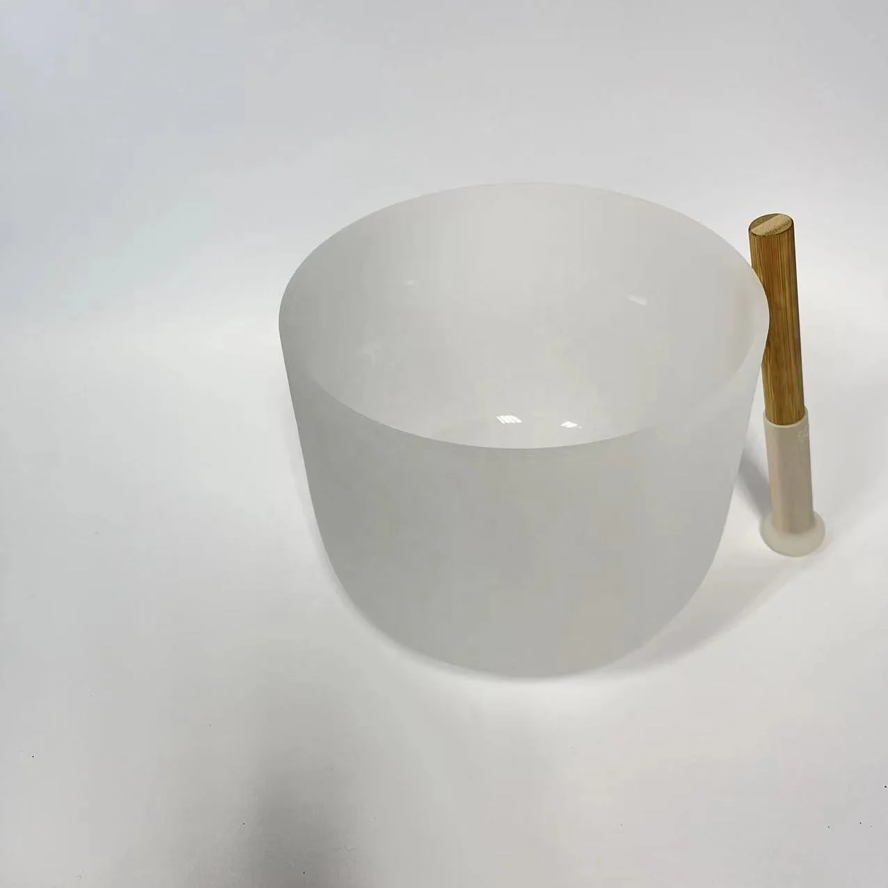 432HZ 9inch perfect pitch F HEART wholesale Quartz Crystal frosted singing bowl with patent silicone mallet for meditation