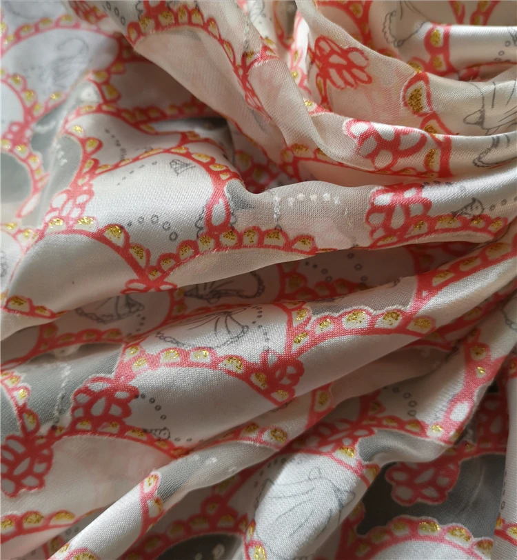 Горячее тиснение итальянская шелковая ткань шелк вискоза смешанная ткань вискоза шелковая ткань