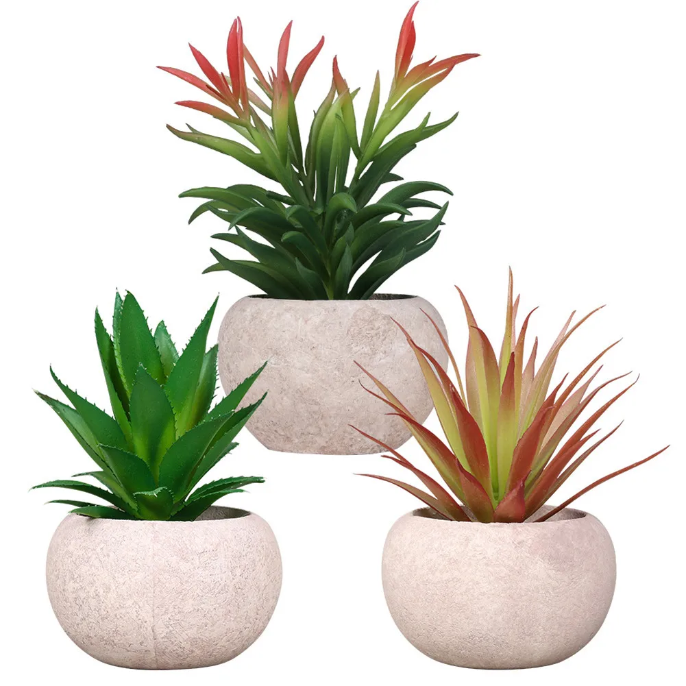 Популярные розовые шампанские Искусственные суккуленты Echeveria для украшения дома