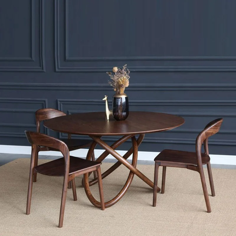 Modern Design Wooden Dining Room Furniture Luxury Creative Classical Round Dining Table