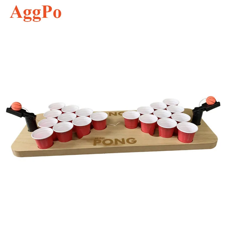 Beer Pong Party Cup Set, Mini Beer Shot Pong, Official Table Top Catapult Drinking Party Game
