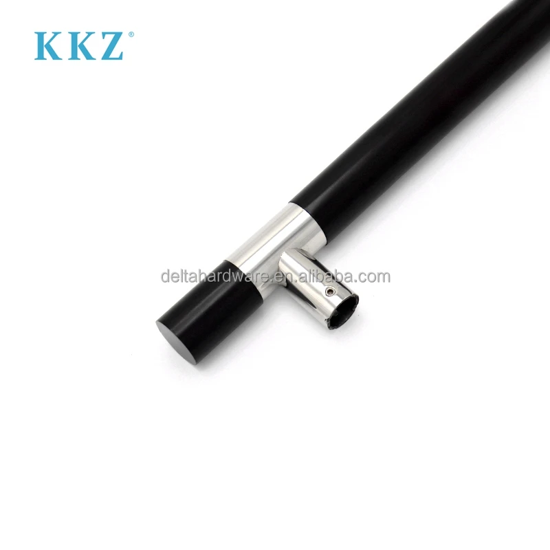 KKZ Modern Unique Design H Type matte black Main Door Handles Stainless Steel  Handles for Office Building
