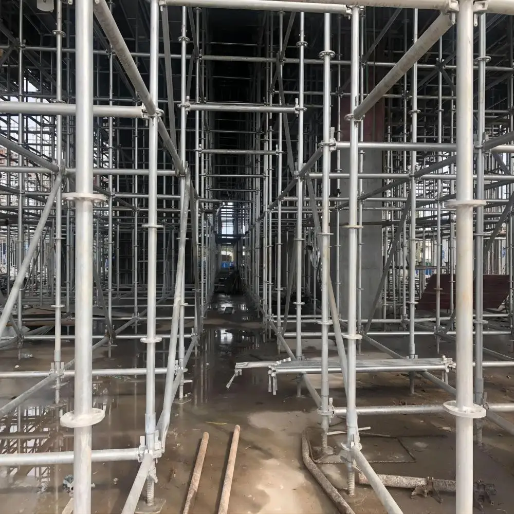 traditional metal ringlock frame scaffolding tower platforms formwork prop pipe clamps for construction house