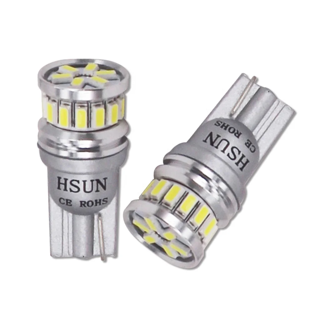 
HSUNLAMP 12V 24V LED T10 W5W interior wedge width tail light side marker t10 led canbus bulbs door lamp car led bulbs 