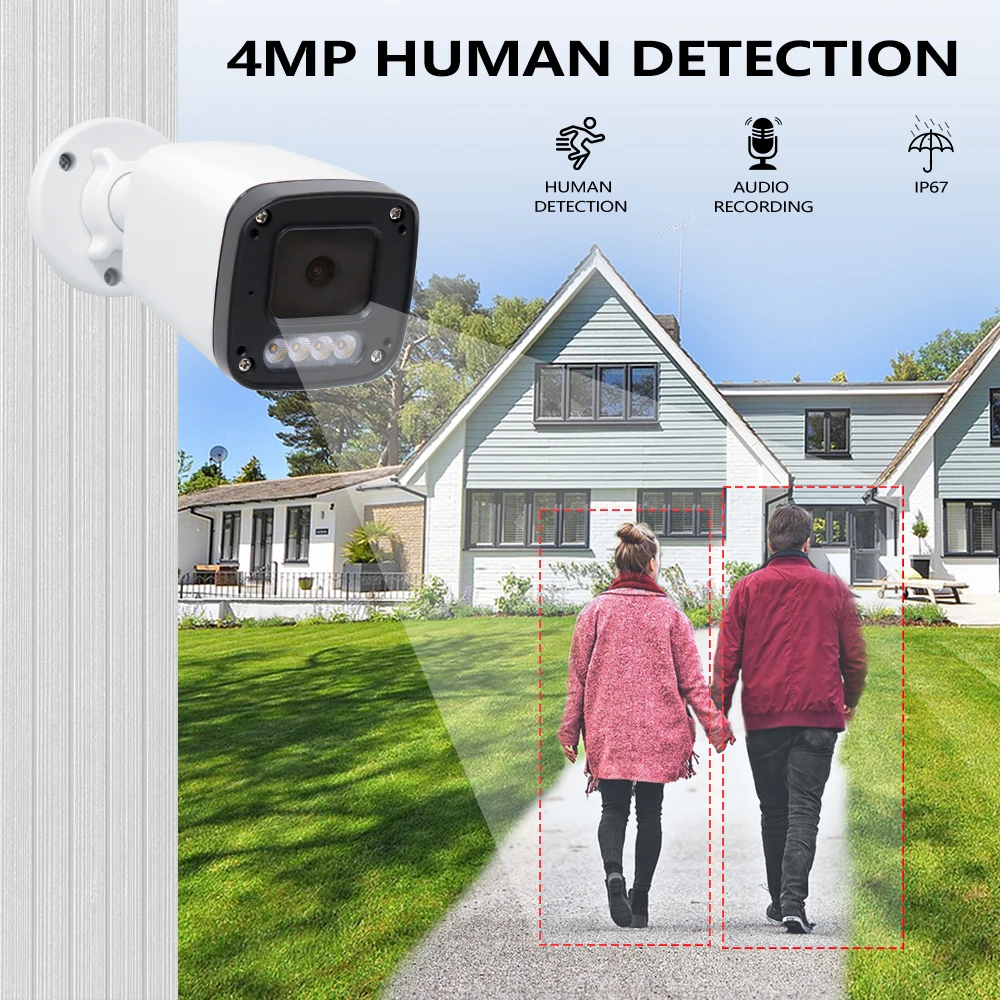 HIK Poe Night Vision Camera 4MP 8MP ColorVu Fixed Eyeball Dome Bullet Camera Surveillance Network Ip Camera Compatible HIK NVR