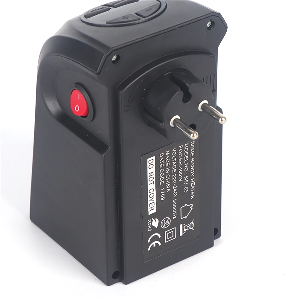 Modern Simplicity Black Plastic Portable Heater Fan Auto Heater Fan