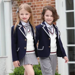 2022 kids clothing  party clothing set 5 pieces for primary and secondary school students kids school uniforms