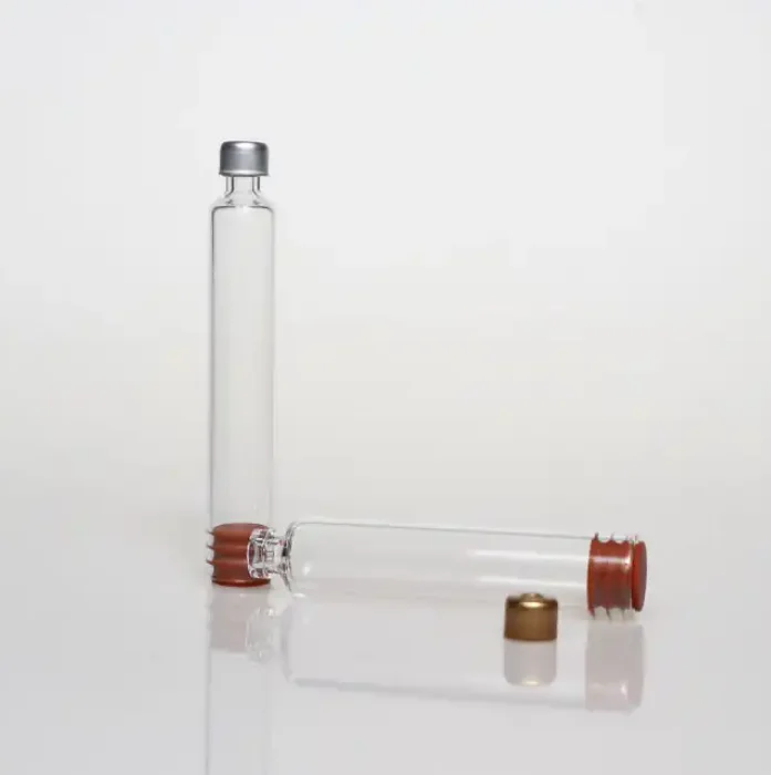 3ml Pharmaceutical Borosilicate Glass Cartridge with Rubber Stopper and Aluminum Cap