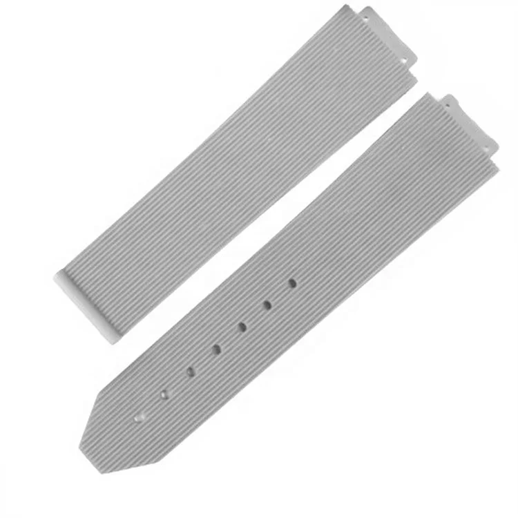 Luxury purple stripe soft rubber watch strap 22mm 23mm 25mm silicon watch band for Hublot bigbang watch