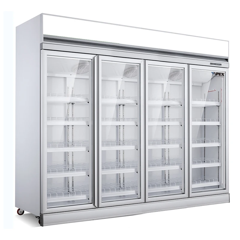 Bottom Mounted 950L Vertical Single Door Refrigerated Display Refrigerator Cooler