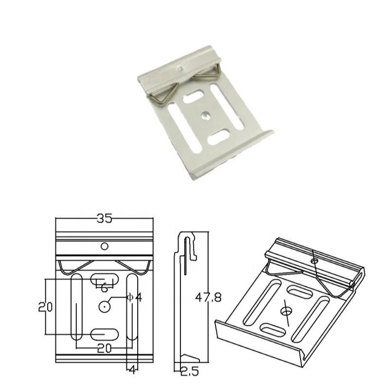 Aluminum alloy 35 wide and long hole metal guide rail buckle, guide rail hardware buckle, aluminum alloy guide rail buckle