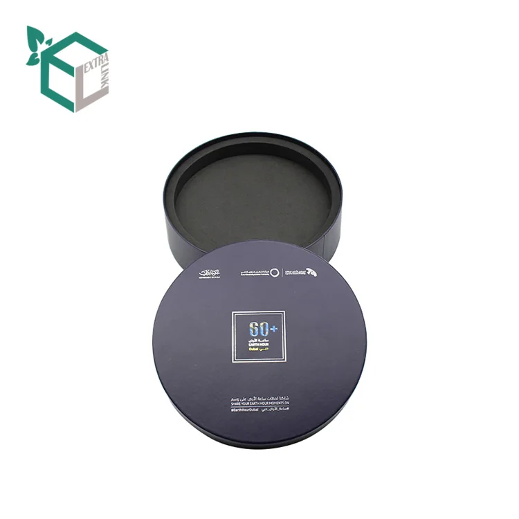 Official Cooperation Packing Hot Stamping Logo Luxury Cylinder Boxes Tube Round Paper Packaging Dubai Gift Box