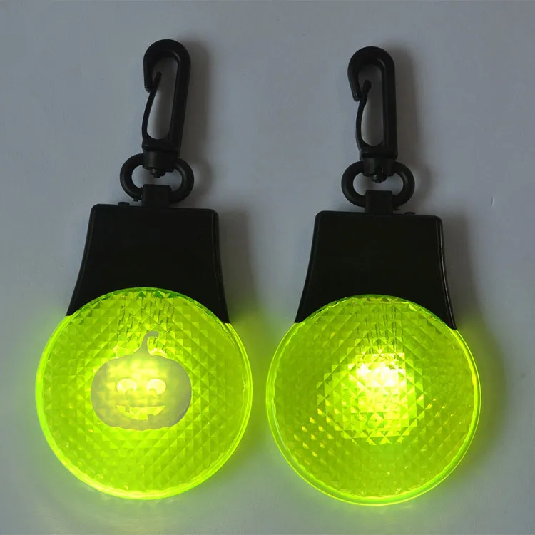 Customized Security LED Flashing Reflective Keychain Light Customized LED Warning Light Reflective Keychain