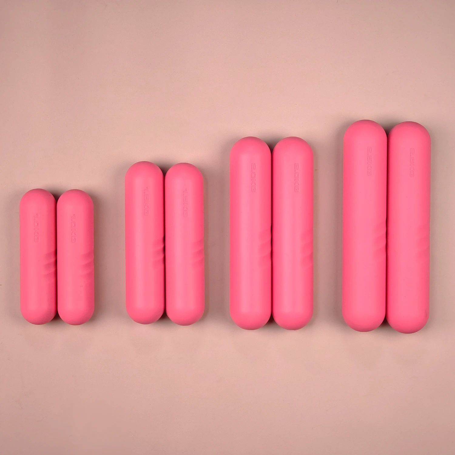 Customized Home Gym Strength Training Fitness Accessories Silicone Hand Weight Bar Yoga Pilates Dumbbell