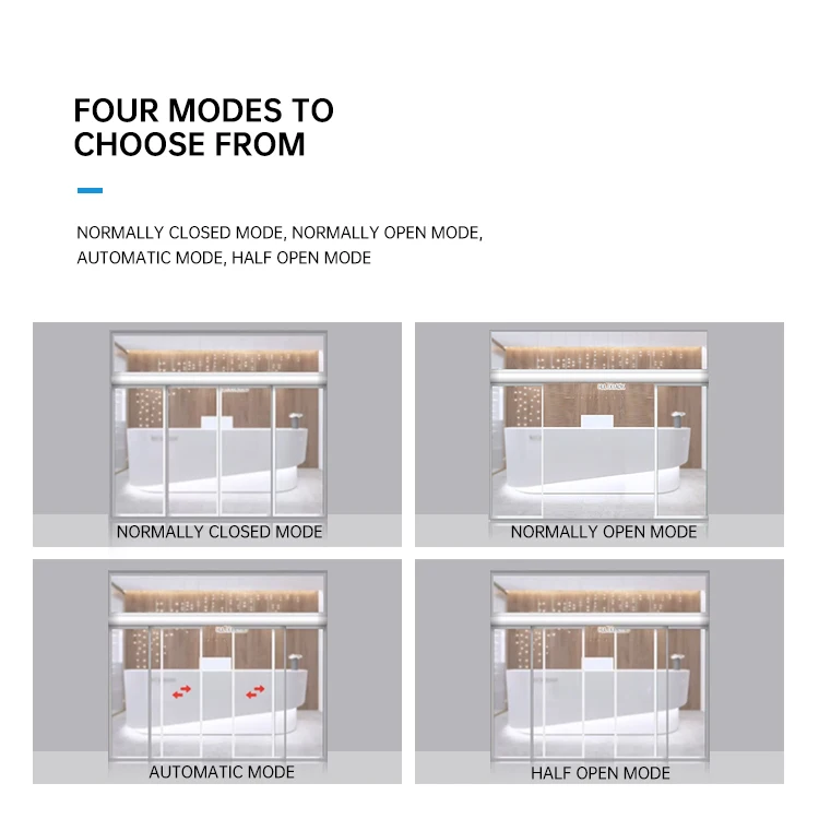 CUMU CMD-150BT Commercial Glass Frameless Automatic Sliding Door Operator 12v DC Automatic Sliding Door Closer