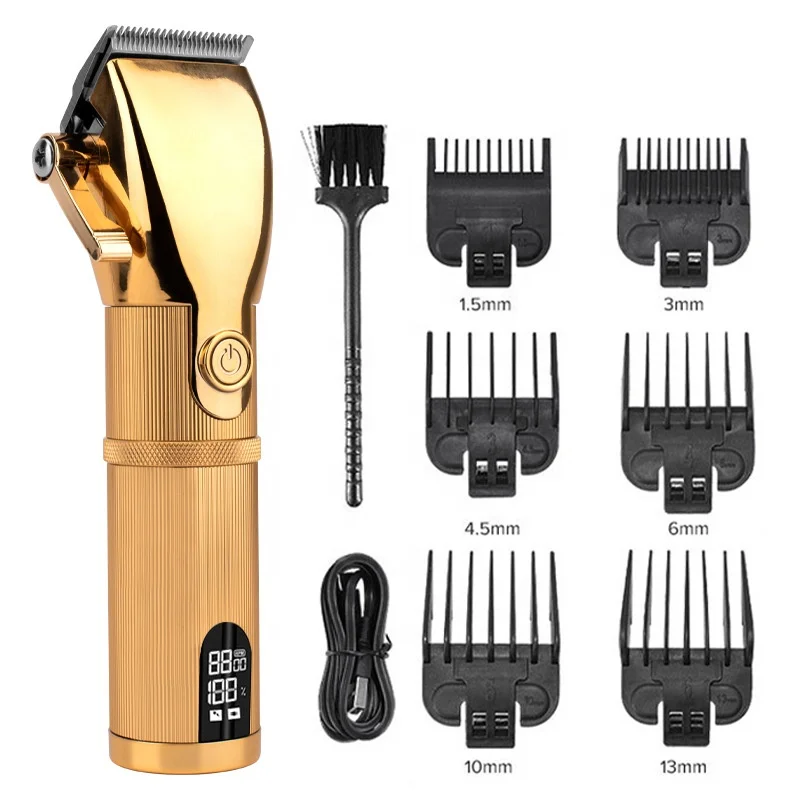 Barber Clippers Professional Salon Gold Hair Cutting Machine Pop Barbers Hair Trimmer Clippers