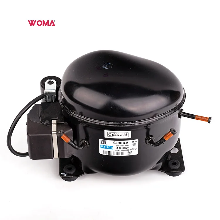 Zel GL80TB  220/240V 50Hz  HBP High back pressure R134a refrigeration compressor for refrigerator Refrigerator display case
