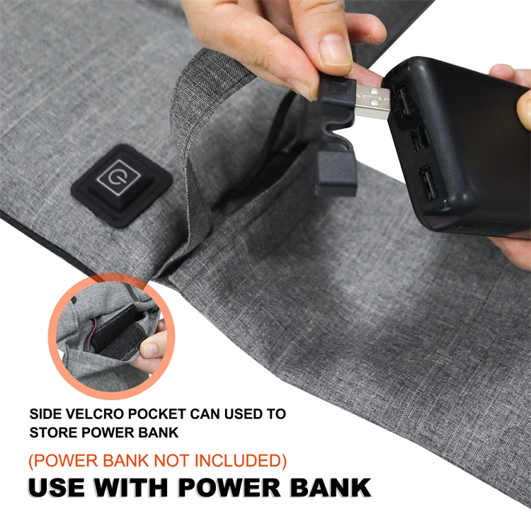 Mydays Tech Power Bank заряжается 3 Уровня Температуры небольшой объем легко упакованный трехстворчатое сиденье с подогревом для наружного использования в помещении