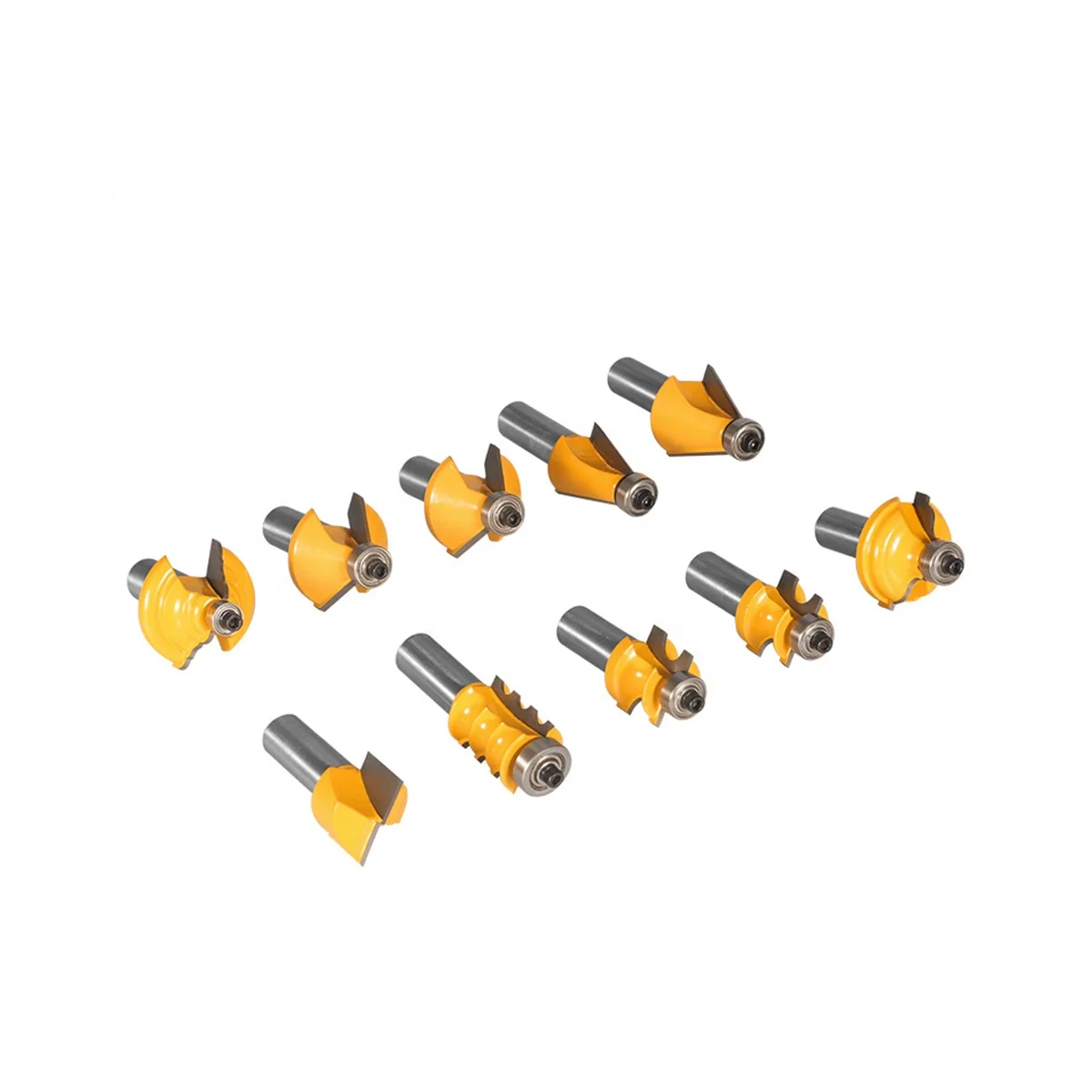 15 PCS Carbide 1/2 1/4 Inch Shank Trimmer Bit Set Router Bits Sets 2 router bits for wood woodworking