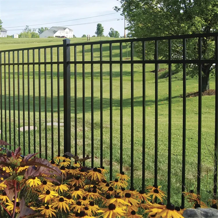 Metal Powder Coated Iron Steel Garden Fence, Trellis & Gates High Quality Garden Security Wrought Iron Steel Fence