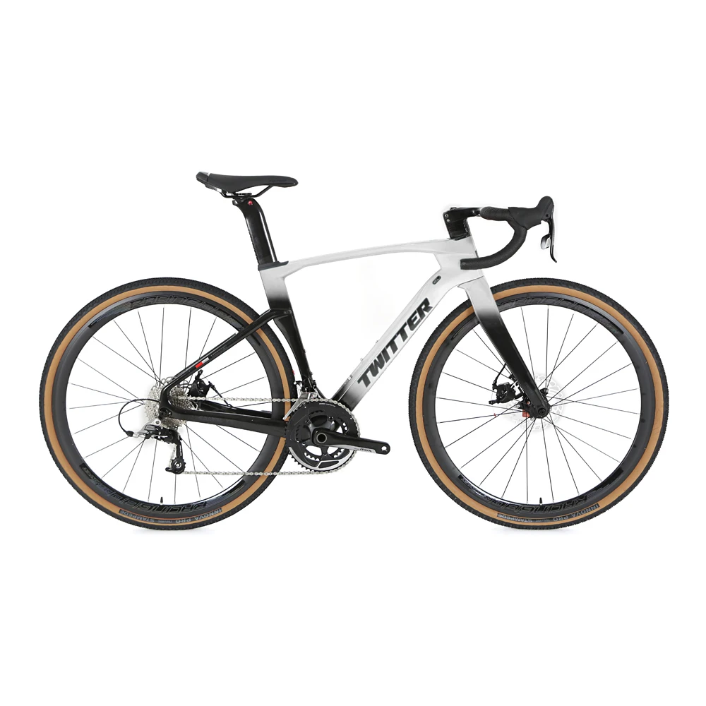 TWITTER Gravel V2 24 Speed Carbon Fiber Road bicycle Gravel Bike 700C roadbike
