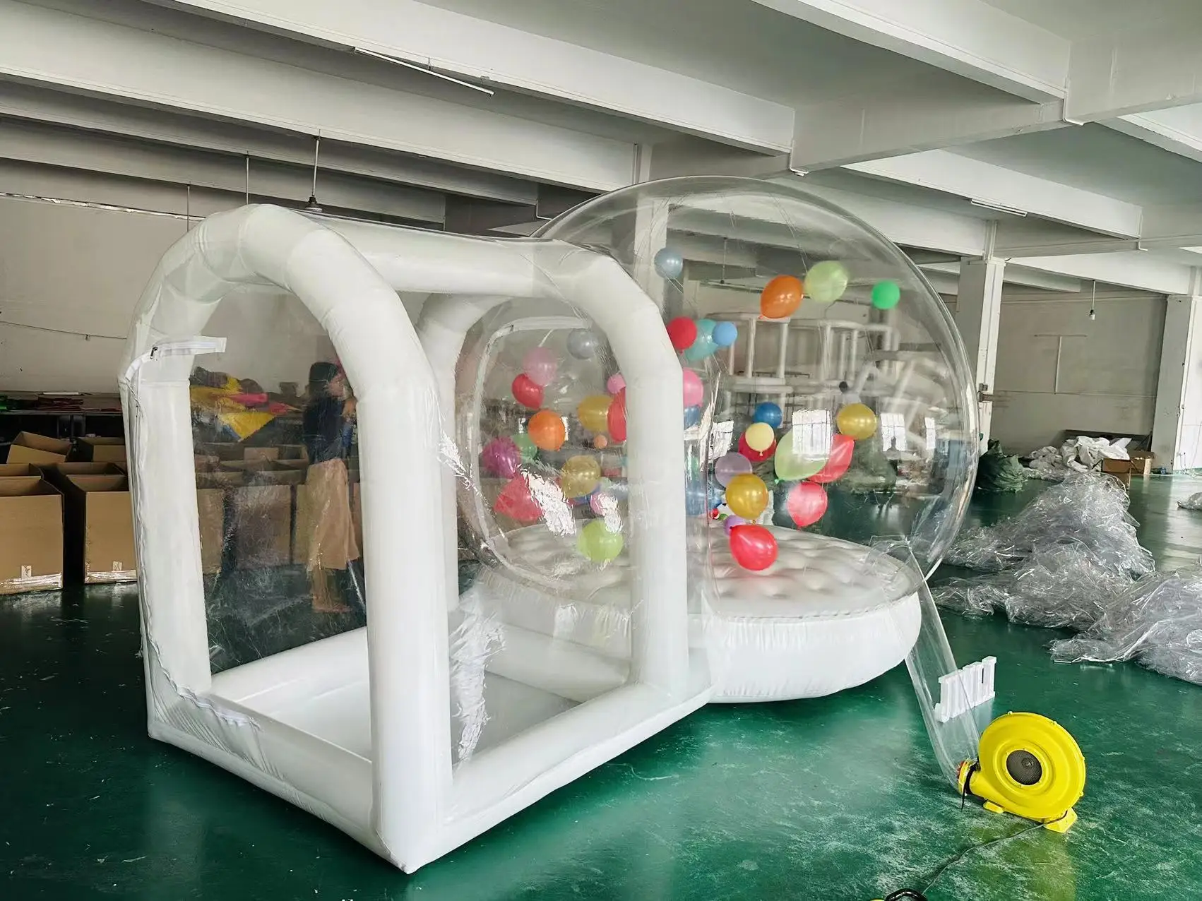 inflatable white jump house white castle bounce house inflatable bubble house with trampoline