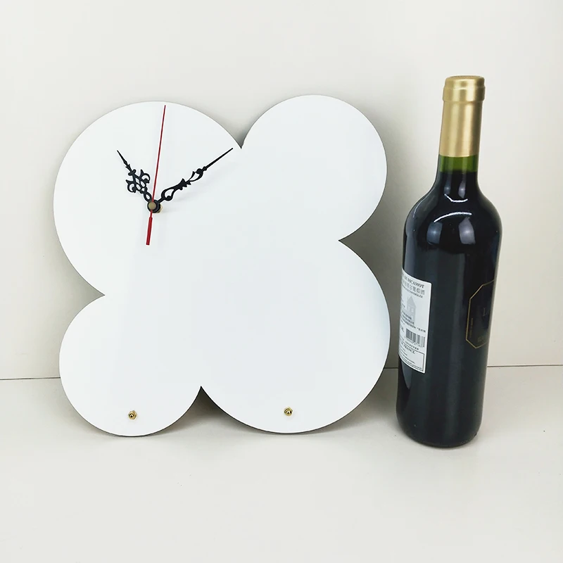Creative shape sublimation desk clock MDF table alarm personalized watch
