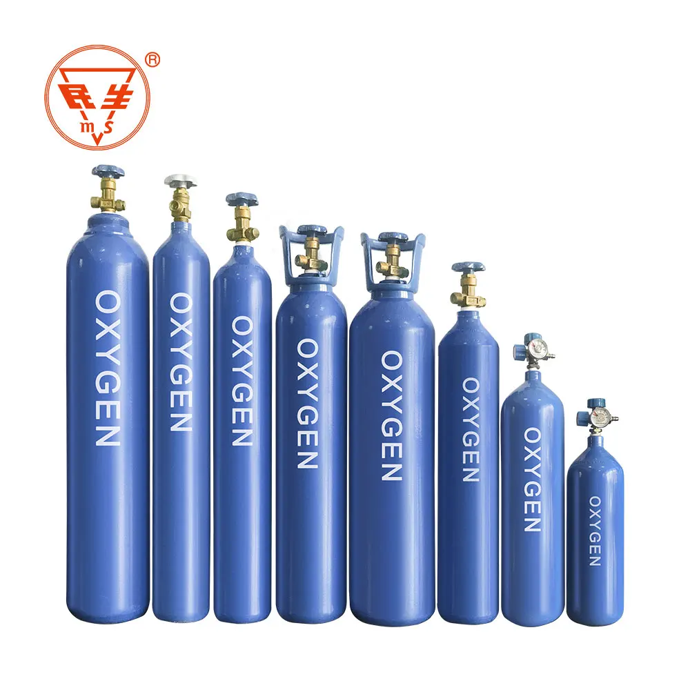 TPED WP150bar/200bar industrial steel cylinder 40L empty oxygen cylinders for sales
