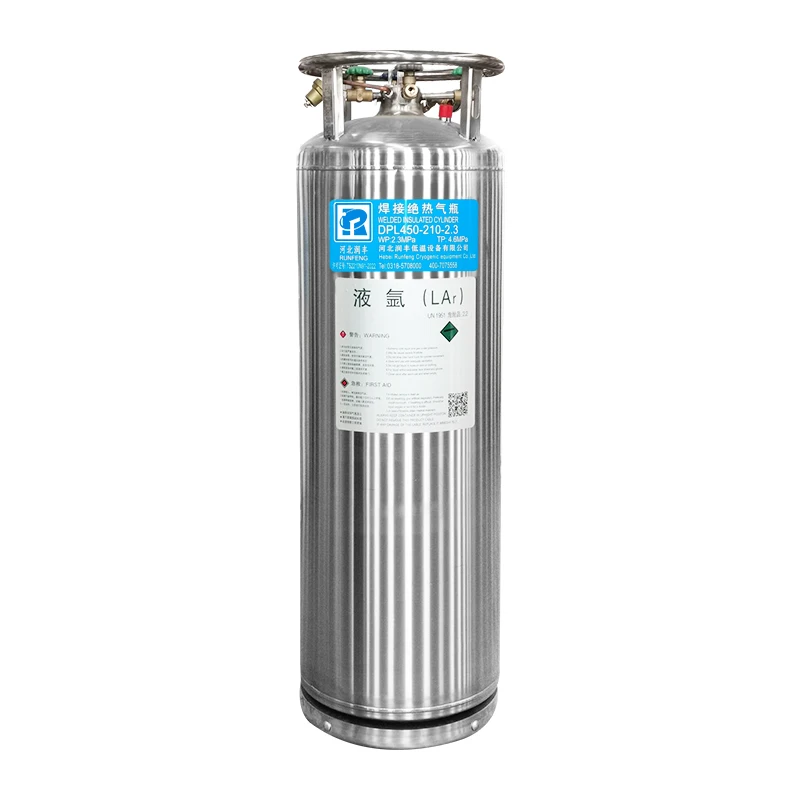 Fast Shipping Small Capacity Sizes Stainless Steel Liquid Gas Argon Cylinder