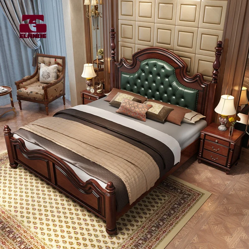 European King Size Beds Wardrobe Dresser Complete Furniture Combination Bedroom Furniture Set
