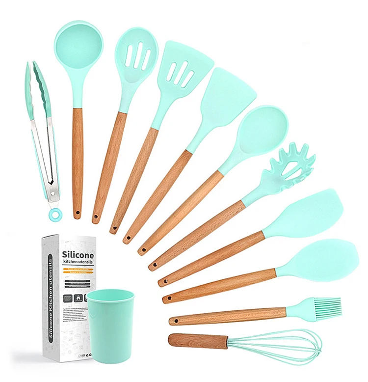 
12 Pcs Kitchen Bakery Cooking Utensil Set Cookware Sets silicone kitchen Utensils Set 